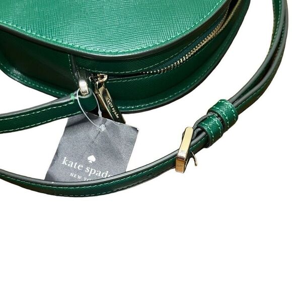 Kate Spade Perry Saffiano Leather Deep Jade Dome Crossbody Bag K8697 $279 - Picture 4 of 8